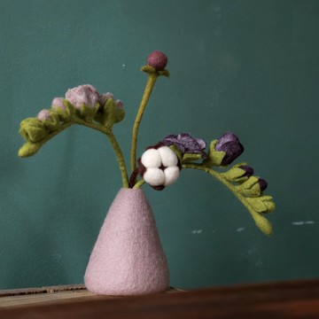 羊毛氈插花植物/小蒼蘭