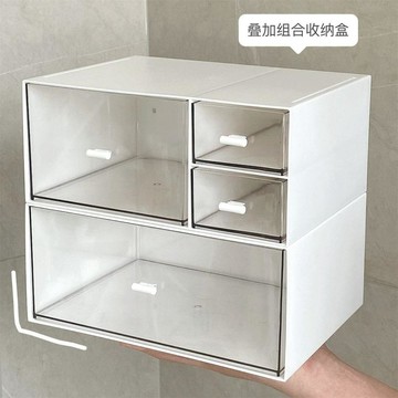 💖新品✨臺灣出貨✨桌面抽屜式收納盒學生文具化妝品辦公室透明書桌亞克力置物架