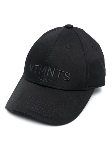 VTMNTS - logo-embroidered cotton cap - men - Cotton - One Size - Black