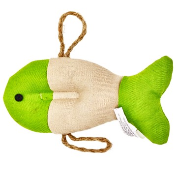 JACKSON GALAXY 管教惡貓傑克森 貓咪玩具 - 天然玩具 貓草味  小魚 綠色 + 米色  1個