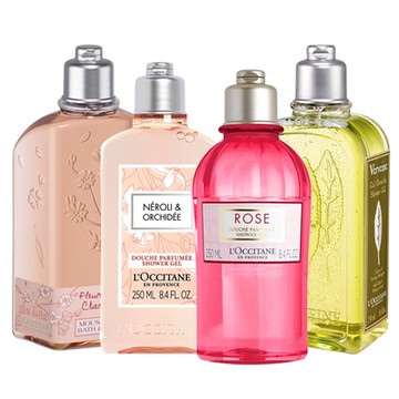 L’OCCITANE 歐舒丹 沐浴膠 250ml(櫻花/馬鞭草節/玫瑰花園/橙花&蘭花)