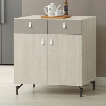 文創集 蒂布斯2.7尺二門二抽低餐櫃-80x40x81cm免組