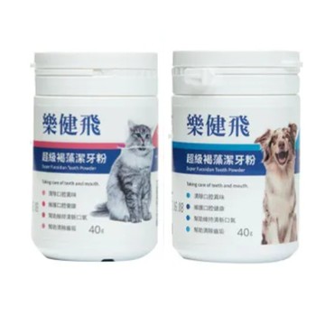 L.C.F樂健飛【2入組】40g 超級褐藻潔牙粉 (毛小孩犬貓專用) (購買第二件贈送寵物玩具x1包)