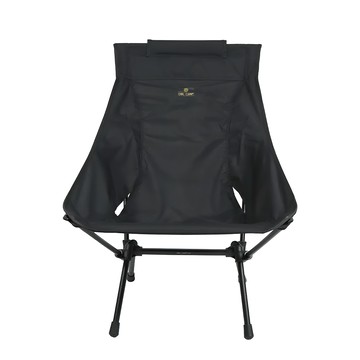 OWL CAMP 素色中型椅  500D尼龍  PU抗撕裂和潑水處理  7075加厚航太鋁合金管材  ABS耐磨防滑腳墊  黑色  1個