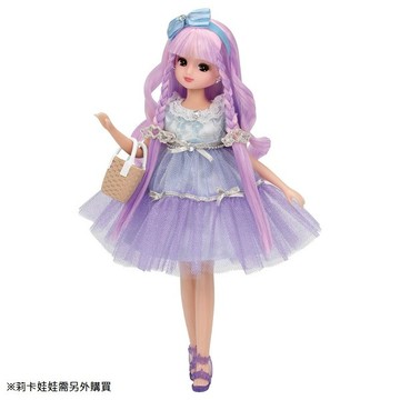 莉卡娃娃 衣服配件 心動粉彩藍紫紗裙洋裝組
