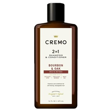 CREMO 沙龍洗髮精 洗髮護髮二合一 波本威士忌橡木桶  473ml  1瓶