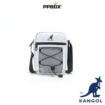 KANGOL 網布 抽繩小方包 附背帶 包包 【65558710】