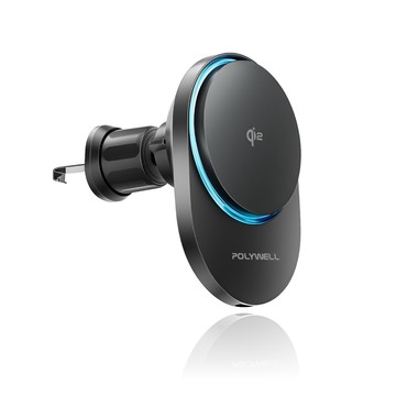 POLYWELL 15W Qi2車用磁吸無線充電器