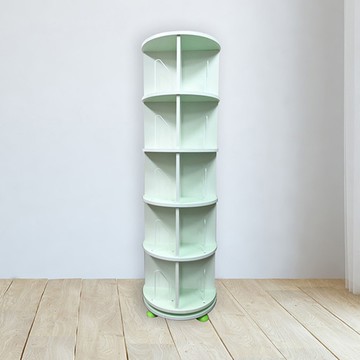 第一博士 - 360° 旋轉書櫃-五層式(高度167cm)-蘋果綠-支架16入+水平儀4入