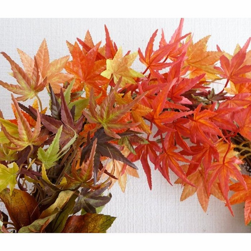 ☆未使用☆【針金入り】秋飾り造花もみじ50本セット 楓 かえで 紅葉