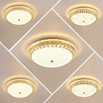 圓形led超亮歐式主臥室燈吸頂燈房間燈溫馨浪漫家用婚房主人房燈