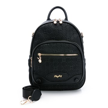 PLAYBOY - 後背包可肩背  Reason系列 - 黑色