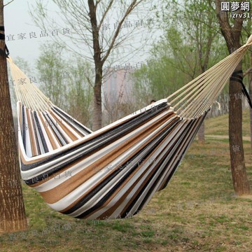 【宜家良品百貨】戶外休閒吊床降落傘布帆布加厚單雙人出遊旅行防側翻搖搖床鞦韆