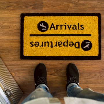 西班牙 FISURA  手工製 椰子纖維造型門墊 到達啟程