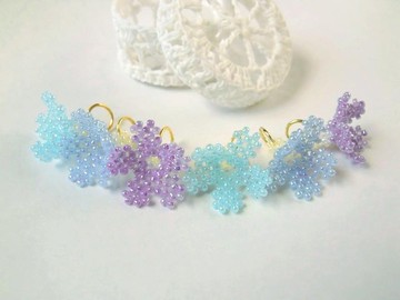 妖精的帽子 3色吊飾組C : 櫻草花 勿忘草 萊拉克 蕾絲花朵