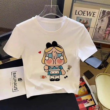 短袖 crybaby 短版 t恤 短版上衣 哭娃 短T 短t 女 短板 韓系短T 純欲上衣 短袖衣服 crop top