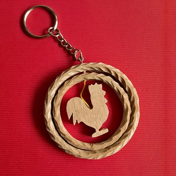 金雞報喜時來運轉掛飾