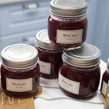 300ML方圓果醬玻璃瓶罐子密封帶蓋慕斯耐高溫醬菜辣椒醬包裝瓶
