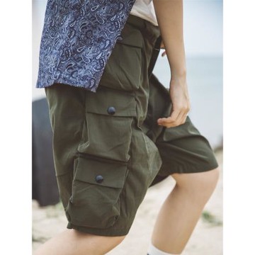 HDK(海覺）清貨 防撕裂戰術機能釣魚多袋CARGO寬松短褲  賽博朋克