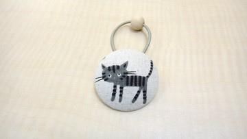 手感布包釦髮束 - Cat