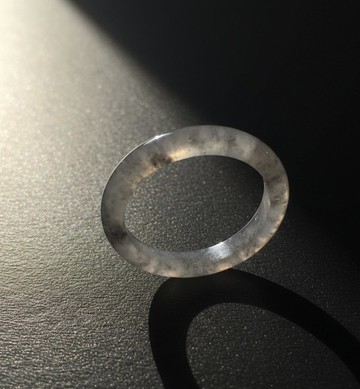 冰種飄烏雞翡翠戒指戒圈 | 國際13圍 | 天然緬甸玉翡翠A貨 | 送禮