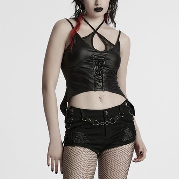 龐克鬼道方士鐵環牛仔熱褲