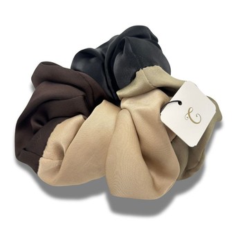 Complex Biz 造型大腸圈 髮圈 奶茶咖啡色系