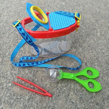 兒童戶外小玩具昆蟲觀察收納盒放大鏡科學小孩踏青收集捕蟲器套裝