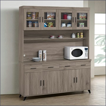 5.3尺餐櫃(上+下座) 櫥櫃 廚房櫃 電器櫃 微波爐櫃【275A8445】Leader傢居館275-J33+J33-1