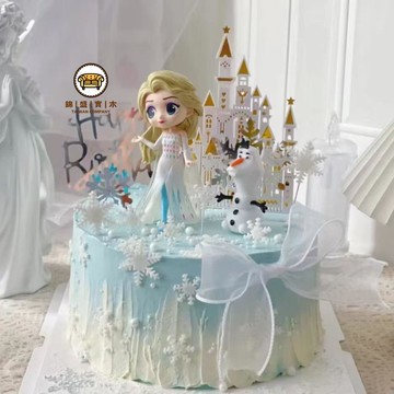 免運/附發票 仿真蛋糕模型 仿真蛋糕模型2024新款網紅兒童卡通公主可定制塑膠假蛋糕櫥窗樣品