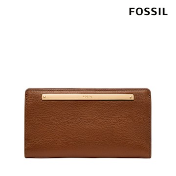 FOSSIL Liza  輕巧型真皮零錢袋長夾-咖啡色 SL7891G200