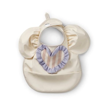 瑞典 Elodie Details 防水口袋圍兜 心心相印Oat White