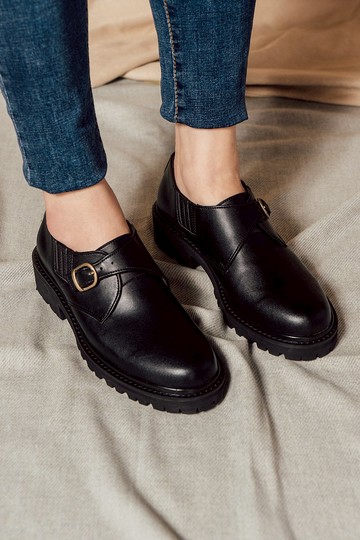 GULLAR 女士 單釦孟克馬丁-素食皮鞋