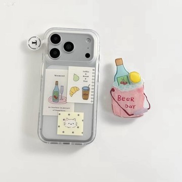 韓系冰鎮飲料便簽蘋果17pro手機殼16/15/14小眾13/12磨砂11簡約xr