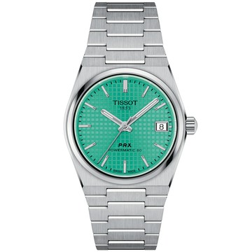 TISSOT 官方授權 PRX 簡約復古機械腕錶-薄荷綠 錶 手錶 送禮 T1372071109101 / T137.207.11.091.01