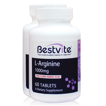 Bestvite 左旋精胺酸錠1000mg 2瓶組 (60顆*2瓶)
