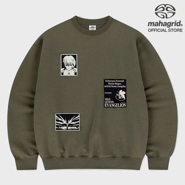 [MAHAGRID] 新世紀福音戰士合作 Eva 拼布衛衣_中性韓風EVA PATCHWORK SWEATSHIRT