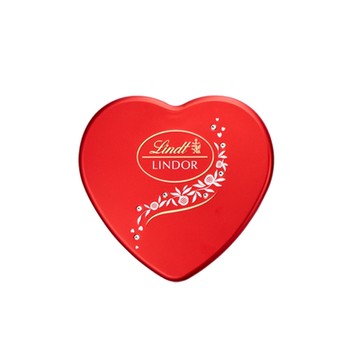Lindt 瑞士蓮 Lindor夾餡牛奶巧克力8入(心型鐵盒 96g)