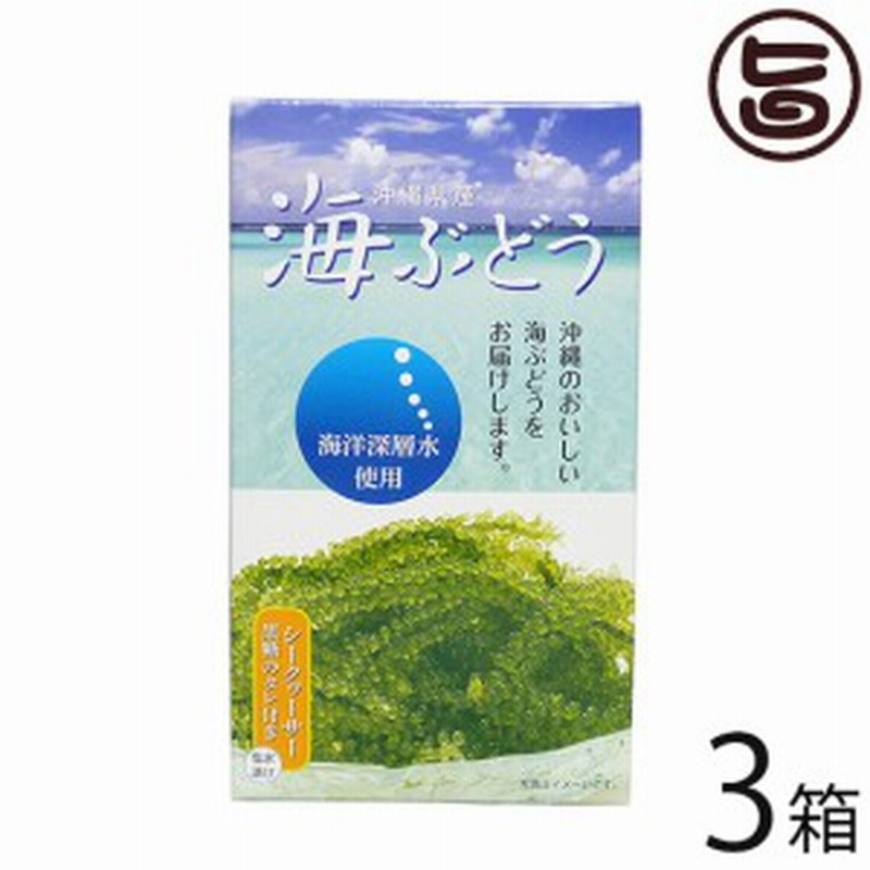 海ぶどう 沖縄県産 海洋深層水使用 シークヮーサー黒糖タレ付き 60g 3箱 お土産 送料無料 通販 Lineポイント最大1 0 Get Lineショッピング