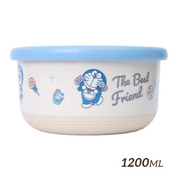 【HOUSUXI】哆啦A夢-不鏽鋼雙層隔熱碗1200ml＜售價已折＞