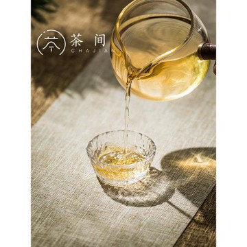 茶間｜日式初雪品茗杯純手工錘紋茶杯小雪品茗茶杯耐熱玻璃茶道杯