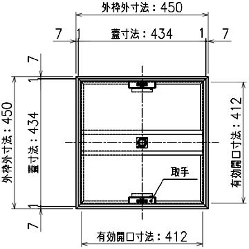 ダイケン DAIKEN 床点検口 FSR45K 450×450mm ステンレス製 モルタル用 樹脂タイル用 兼用タイプ カギ付き |  LINEブランドカタログ