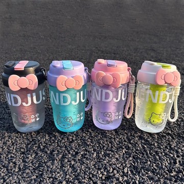 ✨買到賺到💗夏季新款水杯 女生高顏值時尚便攜隨行雙飲水杯 兒童寶寶吸管咖啡杯