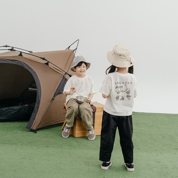 童裝 親子系列 日系機車後印圖上衣 S/M/L