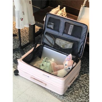 側翻蓋行李箱大容量耐用出差拉桿箱20寸旅行箱前開口24寸密碼箱硬