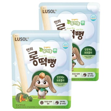 LUSOL 乳酸菌磨磨牙長米棒  30g  2個  南瓜花椰菜