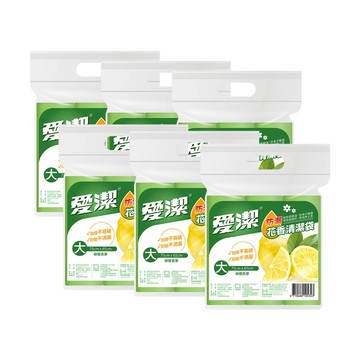 愛潔 防漏花香清潔袋500g (大-檸檬香茅) -6入組【居家生活便利購】