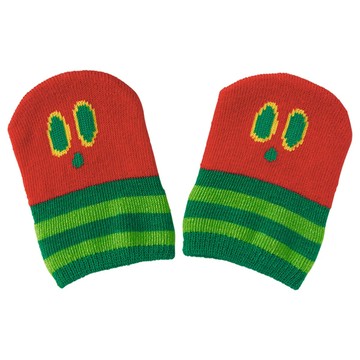 akachan honpo - 新生兒手套-好餓的毛毛蟲-綠色 (50cm)