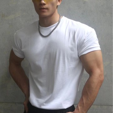 春夏新款 230克重磅索羅娜 圓領男士短袖 訓練健身 運動戶外T恤 緊身衣