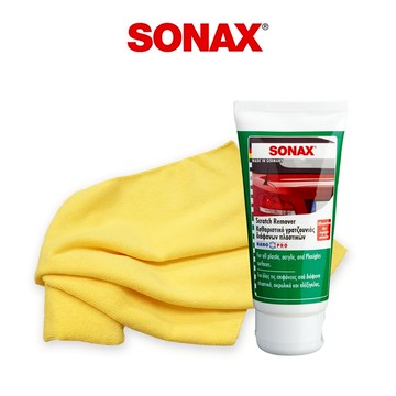 SONAX 壓克力拋光劑75ml 壓克力刮痕 德國原裝 台灣總代理 限量 附贈無邊高纖擦拭布 高效拋光 適用壓克力車燈